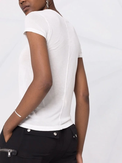 Rick Owens Crew-neck Short-sleeved T-shirt In 白色