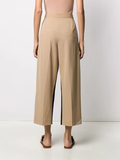 Shop Stella Mccartney Tracy Cropped Trousers In Neutrals