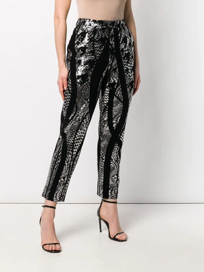 HALPERN TAPERED SEQUIN TROUSERS - 黑色