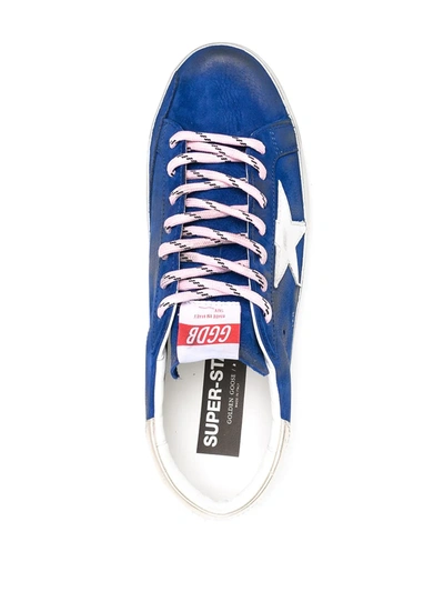 Shop Golden Goose Super-star Low-top Sneakers In Blue