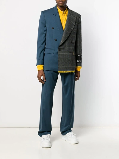Off-white Oversized Suit Trousers In Blue