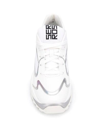 Shop Sergio Rossi Logo Sport Sneakers In White