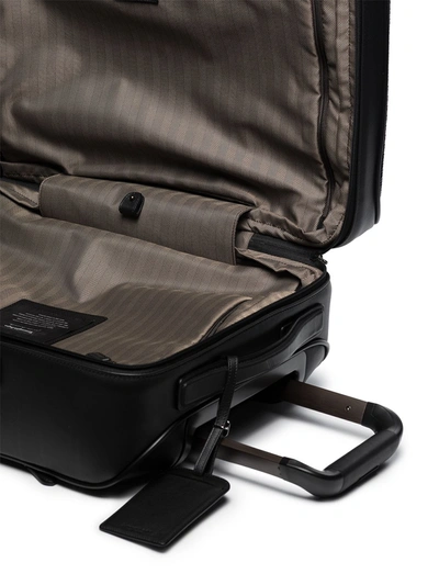 Shop Ermenegildo Zegna Pelletessuta™ Four-wheel Cabin Suitcase In Black