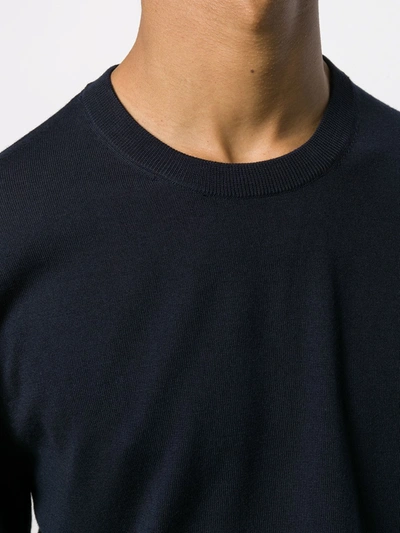 Shop Filippa K Long-sleeve Fitted Sweater In Blue