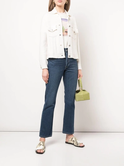 Barrie Ribbed Buttoned Jacket In White