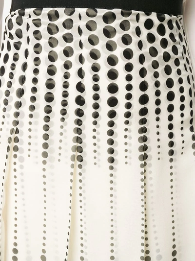 Shop Giambattista Valli Pleated Midi Skirt In Neutrals