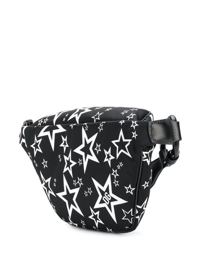 Shop Dolce & Gabbana Star Print Belt Bag In Black