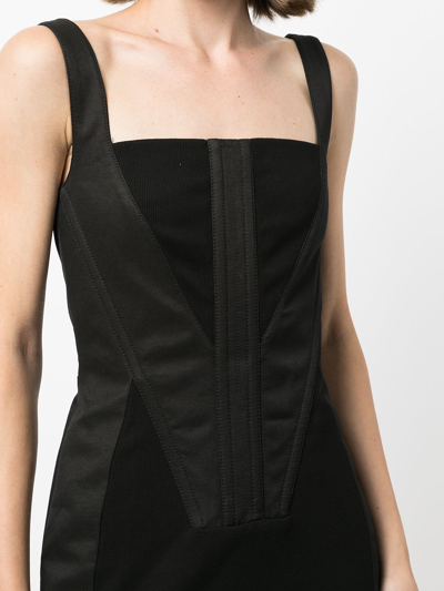 Shop Dion Lee Fork-frame Panelled Mini Dress In Black