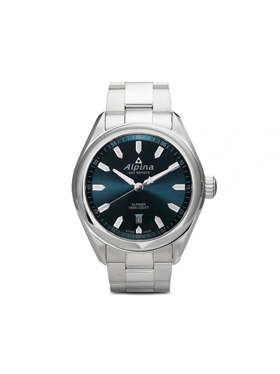 Shop Alpina Alpiner Quartz 42mm In Blue