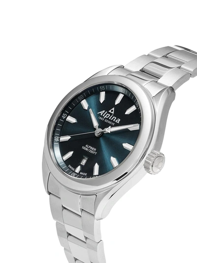 Shop Alpina Alpiner Quartz 42mm In Blue