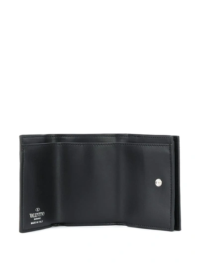 Shop Valentino Vltn Flap Wallet In Black