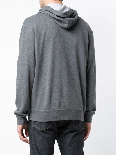 Shop Brunello Cucinelli Zipped Hoodie In Grey