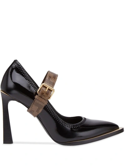 Shop Fendi Mary Jane Fframe Court Shoes In Black