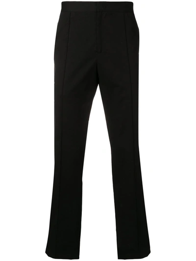 Shop Yang Li Zipped Pocket Straight Trousers In Black