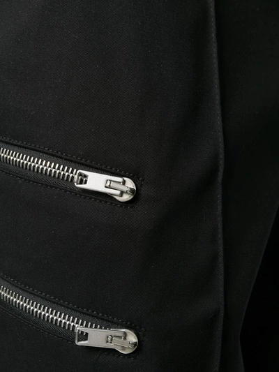 Shop Yang Li Zipped Pocket Straight Trousers In Black