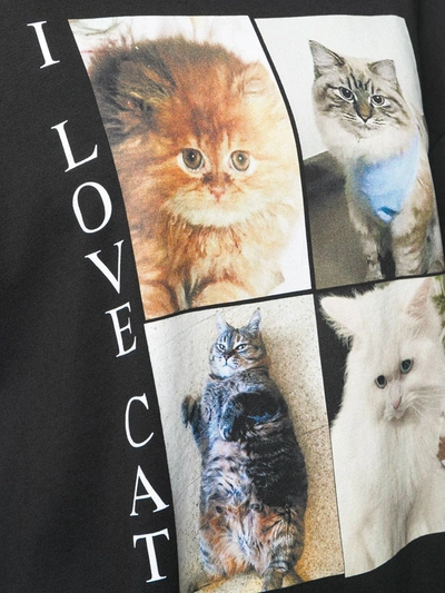 Black I Love Pets Xl Fit 'i Love Cats' T-shirt In Schwarz