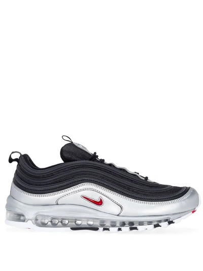 Shop Nike Air Max 97 Qs "silver Black" Sneakers