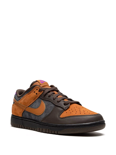 Nike Brown & Orange Dunk Retro Low-top Sneakers In Orange