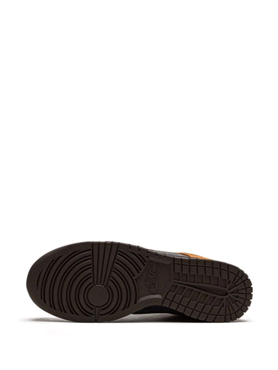 Nike Brown & Orange Dunk Retro Low-top Sneakers In Orange