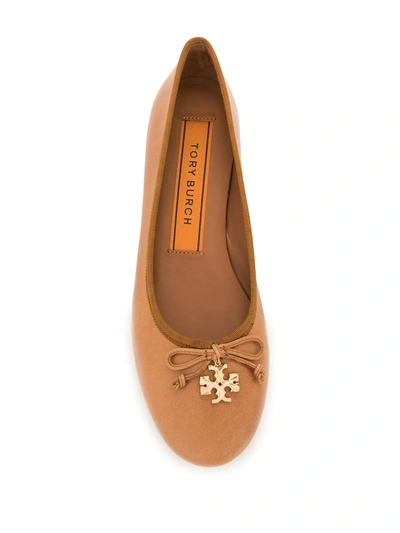 Shop Tory Burch Tory Charm Ballerina Shoes In Pink