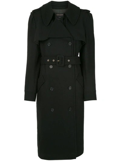 Shop Karen Walker Magmatic Belted Trench Coat In Black