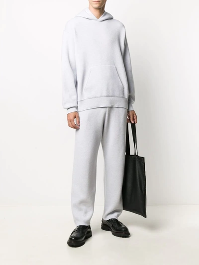 Shop Barrie Ideal Rib-trimmed Oversized Hoodie In Grey