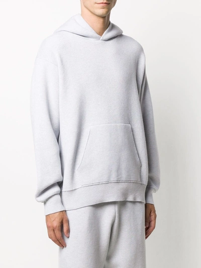 Shop Barrie Ideal Rib-trimmed Oversized Hoodie In Grey