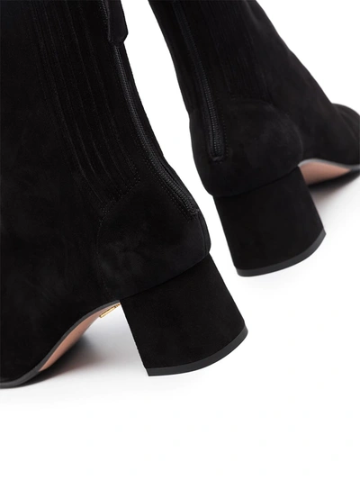 Shop Aquazzura Saint Honore 50mm Ankle Boots In Black