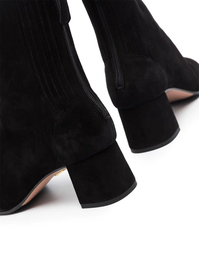 Aquazzura Saint Honore 50mm Ankle Boots In Black