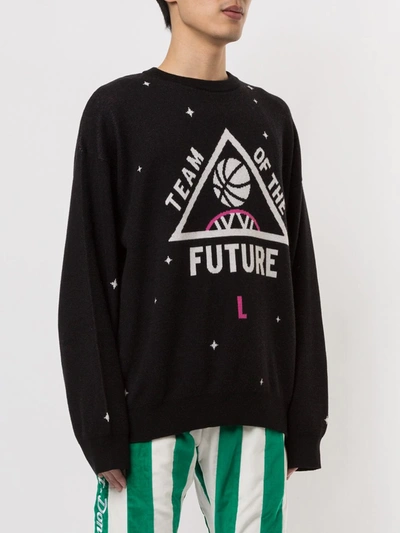 Shop Just Don Team Of The Future Sweater In Black