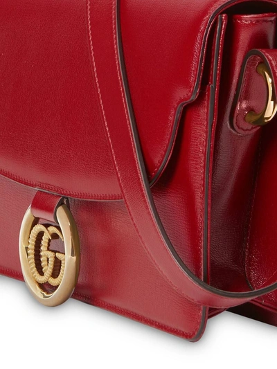 Shop Gucci Gg Ring Shoulder Bag In Red