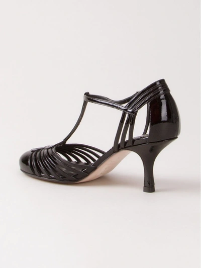 Shop Sarah Chofakian Strappy Pumps In Black