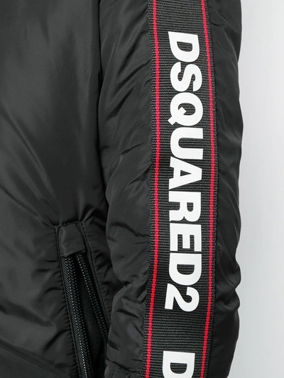 DSQUARED2 LOGO衬垫夹克 - 黑色