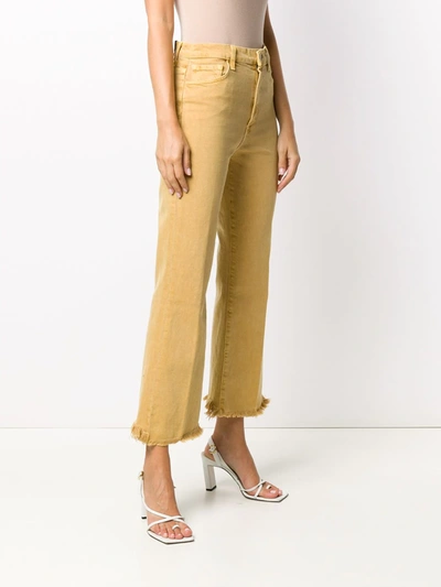 Shop J Brand Julia High-rise Flared Jeans In Yellow