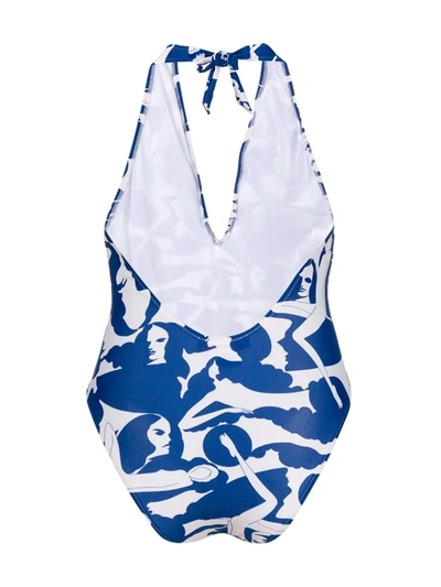 Shop La Doublej Donne Swimsuit In Blue