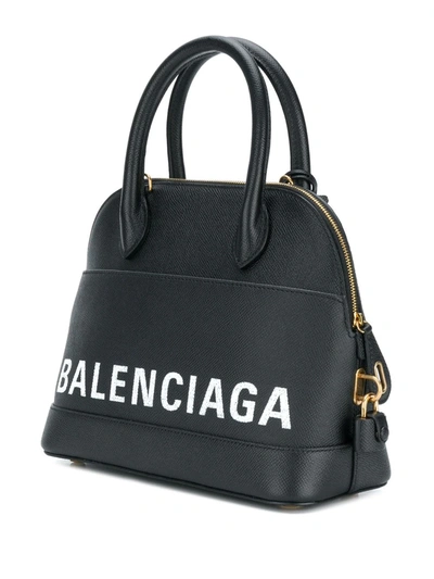 Shop Balenciaga Ville Top Handle Bag In Black