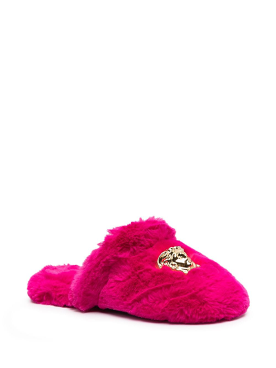 Shop Versace Palazzo Slippers In Pink