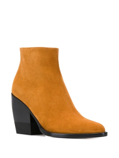 Shop Chloé 95mm Ankle Boots In Brown