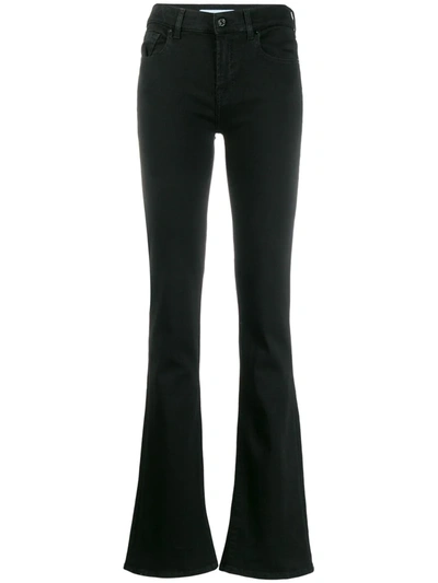 Shop 7 For All Mankind Flared Jeans In Black