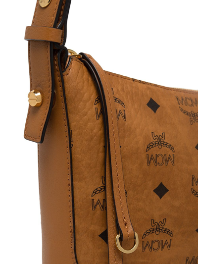 Shop Mcm Medium Klara Shoulder Bag In Brown