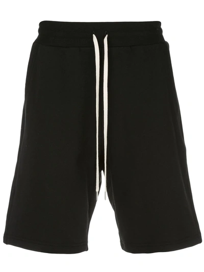 John Elliott Crimson Straight-leg Track Shorts In Black
