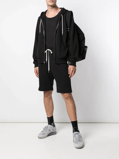 John Elliott Crimson Straight-leg Track Shorts In Black