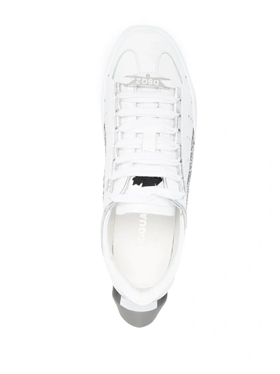Shop Dsquared2 Glitter-panelled Low-top Sneakers In White