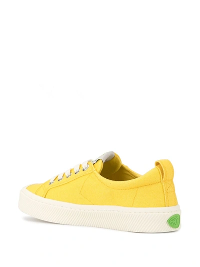 Cariuma Ladies Oca Low Lace-up Canvas Trainers In Yellow
