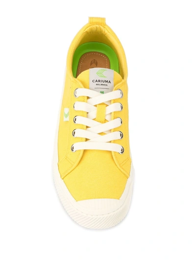 Cariuma Ladies Oca Low Lace-up Canvas Trainers In Yellow