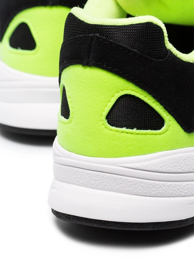 Adidas Originals Sneakers In Fluo Suede And Net With Rubber Sole In Black