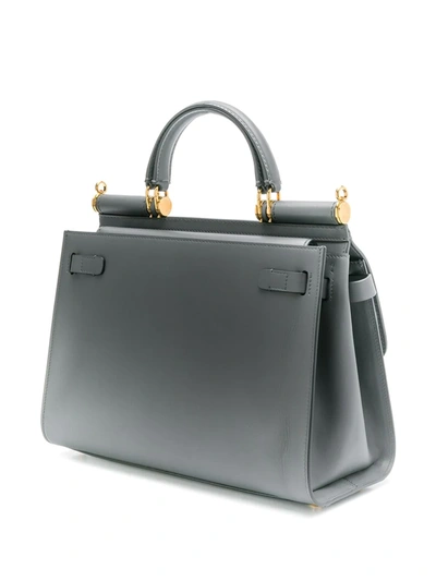 Shop Dolce & Gabbana Sicily 58 Large Tote In Grey