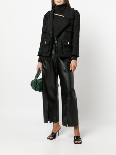 Edward Achour Paris Tailored Tweed Jacket In Schwarz | ModeSens