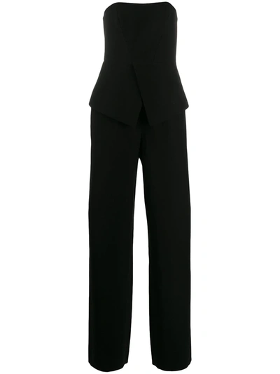 Shop Emporio Armani Off-shoulder Jumpsuit In Black