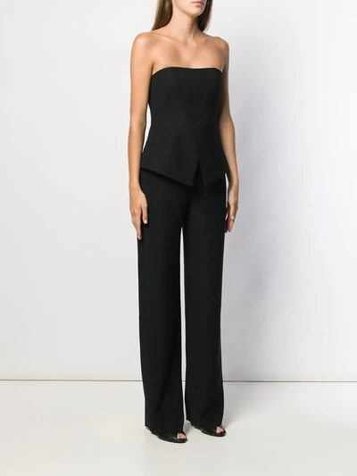 Shop Emporio Armani Off-shoulder Jumpsuit In Black